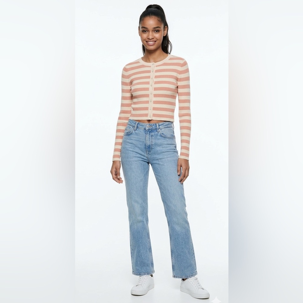 Zara Ribbed Stripe Cardigan - Picture 11 of 11